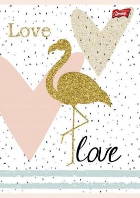 Opakowanie Zeszyt A5 w kratkę 32 kartki .Animals brokat 15 sztuk