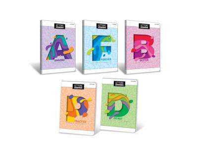 Opakowanie Zeszyt A5/80K kratka Letters (5szt)