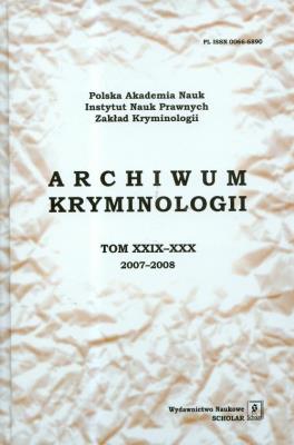 Opakowanie Archiwum kryminologii t. XXIX-XXX 2007-2008