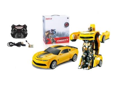 Opakowanie Auto Robot zdalnie sterowany 2w1 żółty