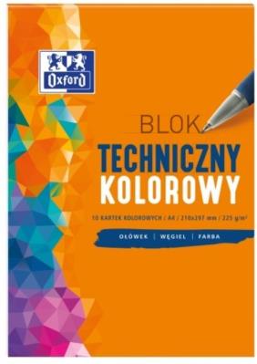 Blok techniczny A4/10K 225G kolor (20szt) OXFORD. Wydawca: Oxford. SmakLiter.pl Opakowanie Blok techniczny A4/10K 225G kolor (20szt) OXFORD