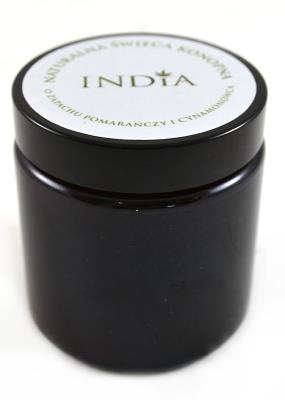 Zdjęcie produktu India konopna świeca pomarańcza i cynamon 90g