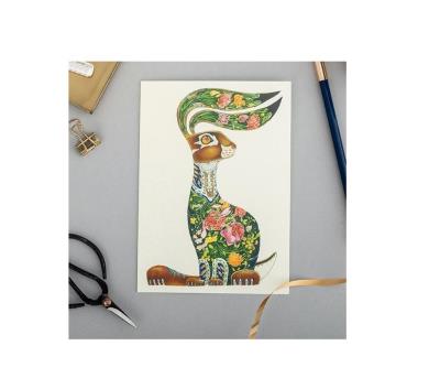 Karnet A102 B6 + koperta Zając z kwiatami. Wydawca: DM Collection. SmakLiter.pl Opakowanie Karnet A102 B6 + koperta Zając z kwiatami