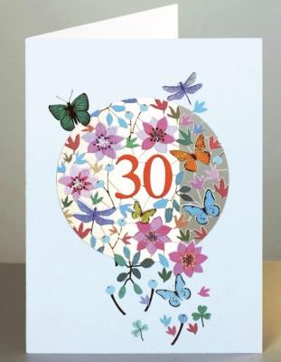 Opakowanie Karnet F30 wycinany + koperta Urodziny 30