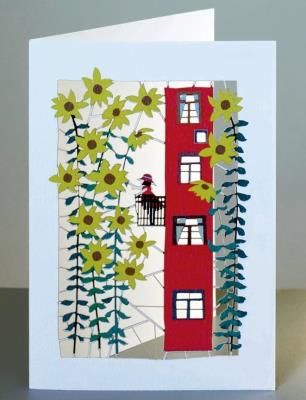 Opakowanie Karnet PM148 wycinany + koperta Słoneczniki