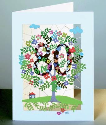 Opakowanie Karnet PM180 wycinany + koperta Urodziny 80