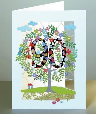 Opakowanie Karnet PM190 wycinany + koperta Urodziny 90