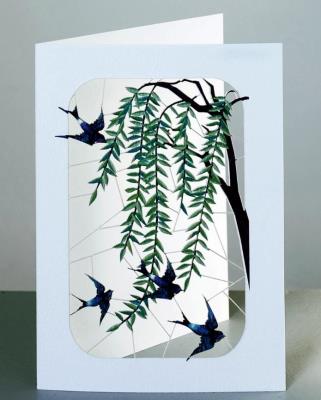 Opakowanie Karnet PM241 wycinany + koperta Jaskółki