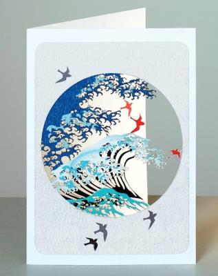 Opakowanie Karnet PM279 wycinany + koperta Fala