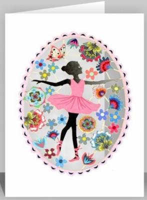 Opakowanie Karnet PM558 wycinany + koperta Baletnica