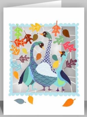 Opakowanie Karnet PM568 wycinany + koperta Gęsi