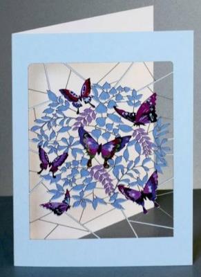 Opakowanie Karnet PM920 wycinany + koperta Motyle