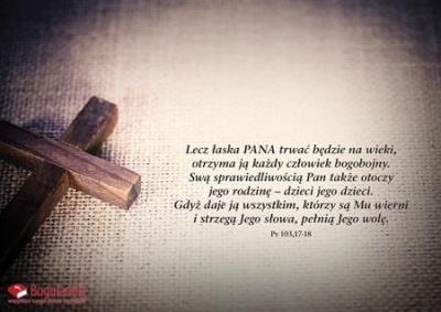 Opakowanie Kartka - Lecz łaska PANA trwać będzie...