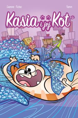 Kasia i jej kot T.2. Autor: HERVE RICHEZ, Christophe Cazenove, YRGANE RAMON. SmakLiter.pl Okładka książki Kasia i jej kot T.2