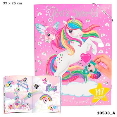 Opakowanie KOLOROWANKA Z NAKLEJKAMI JEDNOROŻEC YLVI 10533