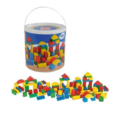 Opakowanie Kolorowe klocki w wiaderku 100 elementów