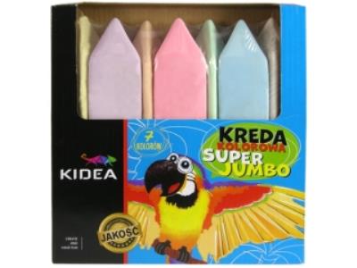 KREDA SUPER JUMBO 7 KOLORÓW KIDEA. Wydawca: Derform. SmakLiter.pl Opakowanie KREDA SUPER JUMBO 7 KOLORÓW KIDEA