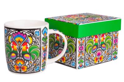 Opakowanie Kubek Hania w pudełku - łowicki kogut FOLKSTAR