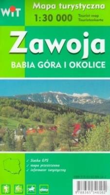 Mapa turystyczna -Zawoja, Babia Góra i okolice WIT. Autor:   Praca zbiorowa. SmakLiter.pl Okładka książki Mapa turystyczna -Zawoja, Babia Góra i okolice WIT