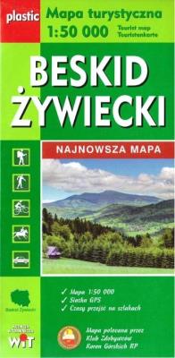 Mapa turystyczna - Beskid Żywiecki 1:50 000 WIT. Autor:   Praca zbiorowa. SmakLiter.pl Okładka książki Mapa turystyczna - Beskid Żywiecki 1:50 000 WIT