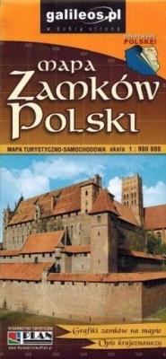 Okładka książki Mapa turystyczno-samoch. - Zamki Polski 1:900 000