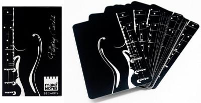 Opakowanie MN Karty do gry czarne gitara talia 55 kart