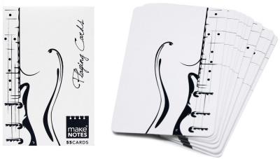 Opakowanie MN Music Karty do gry białe gitara talia 55 kart
