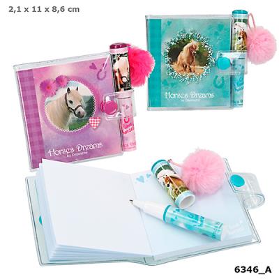 Opakowanie NOTESIK Z DŁUGOPISEM W PUDEŁKU HORSES DREAMS 2 WZORY 6346