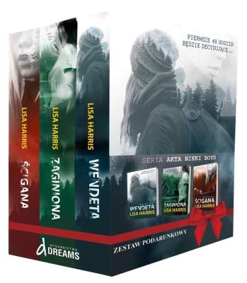 PAKIET AKTA NIKKI BOYD TOMY 1-3. Autor: Harris Lisa. SmakLiter.pl Okładka książki PAKIET AKTA NIKKI BOYD TOMY 1-3
