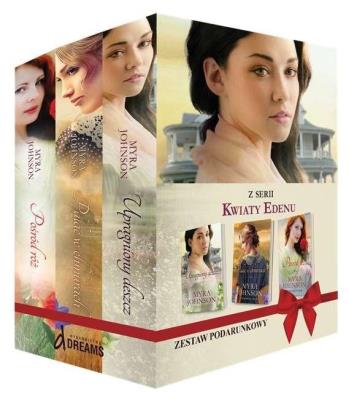 PAKIET KWIATY EDENU TOMY 1-3. Autor: Myra Johnson. SmakLiter.pl Okładka książki PAKIET KWIATY EDENU TOMY 1-3