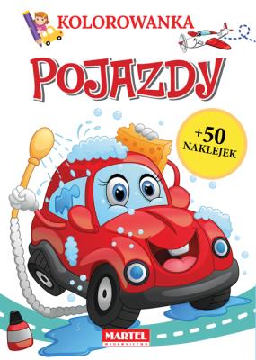 Okładka książki POJAZDY KOLOROWANKA Z NAKLEJKAMI