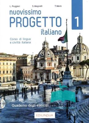 Progetto italiano Nuovissimo 1 ćw. + CD A1-A2. Autor: L. Ruggieri, S. Magnelli, T. Marin. SmakLiter.pl Okładka książki Progetto italiano Nuovissimo 1 ćw. + CD A1-A2