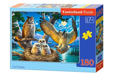 Opakowanie Puzzle 180 Owl Family CASTOR