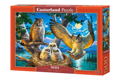 Opakowanie Puzzle 500 Owl Family CASTOR