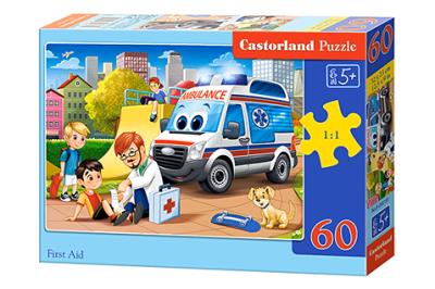 Puzzle 60 First Aid CASTOR. Wydawca: Castorland. SmakLiter.pl Opakowanie Puzzle 60 First Aid CASTOR