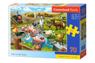 Puzzle 70 Life on the Farm CASTOR. Wydawca: Castorland. SmakLiter.pl Opakowanie Puzzle 70 Life on the Farm CASTOR