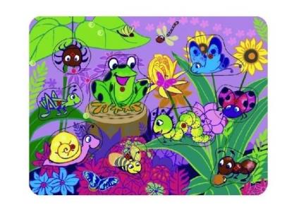 Opakowanie Puzzle drewniane pinezki W trawie 9 el.