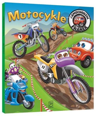 Samochodzik Franek. Motory. Autor: Elżbieta Wójcik     Marta Rydz. SmakLiter.pl Okładka książki Samochodzik Franek. Motory