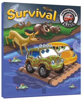 Samochodzik Franek. Survival. Autor: Elżbieta Wójcik     Marta Rydz. SmakLiter.pl Okładka książki Samochodzik Franek. Survival