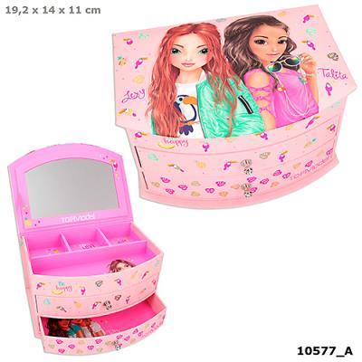 Opakowanie SZKATUŁKA TOPMODEL TROPICAL Z LUSTERKIEM I 2 SZUFLADKAMI 10577