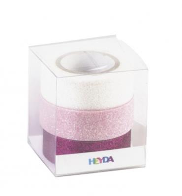 Opakowanie TASIEMKI BROKATOWE RÓŻOWO BIAŁE 20-35843 75