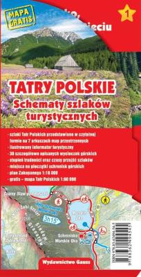 TATRY POLSKIE SCHEMATY SZLAKÓW TURYSTYCZNYCH. Autor: Opracowanie zbiorowe. SmakLiter.pl Okładka książki TATRY POLSKIE SCHEMATY SZLAKÓW TURYSTYCZNYCH