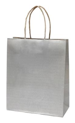 Opakowanie Torba prezentowa creative eko mała srebrna 10 sztuk