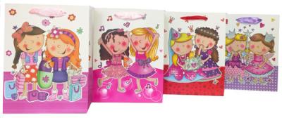 Opakowanie Torebka Lux z brokatem GIRLS duża A4 12 sztuk mix