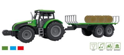 Opakowanie Traktor z przyczepą z belami, dźwiękami i światłem