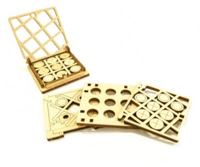 Opakowanie Drewniana gra podróżna 3D Kółko i krzyżyk 2