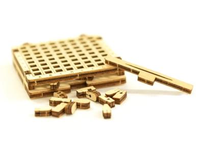 Opakowanie Drewniana gra podróżna 3D Szachy