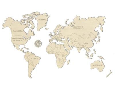 Opakowanie Drewniane puzzle 3D Mapa Świata XXL