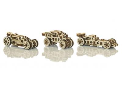 Opakowanie Drewniane puzzle 3D Samochody wyścigowe