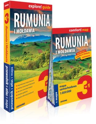 Explore! guide Rumunia i Mołdawia 3w1 w.2019. Autor: Figiel Stanisław. SmakLiter.pl Okładka książki Explore! guide Rumunia i Mołdawia 3w1 w.2019